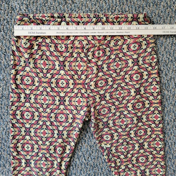 Tall and Curvy LuLaRoe Rust Gold Southwest Geometric Buttery Soft Leggings TC - Picture 6 of 16